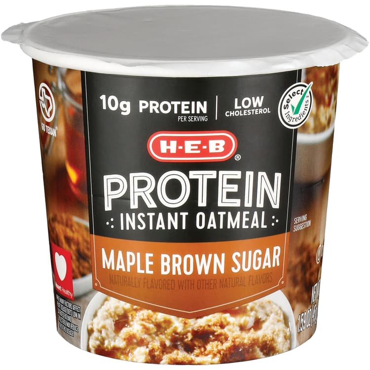 H-E-B Protein Instant Oatmeal Cup - Maple Brown Sugar