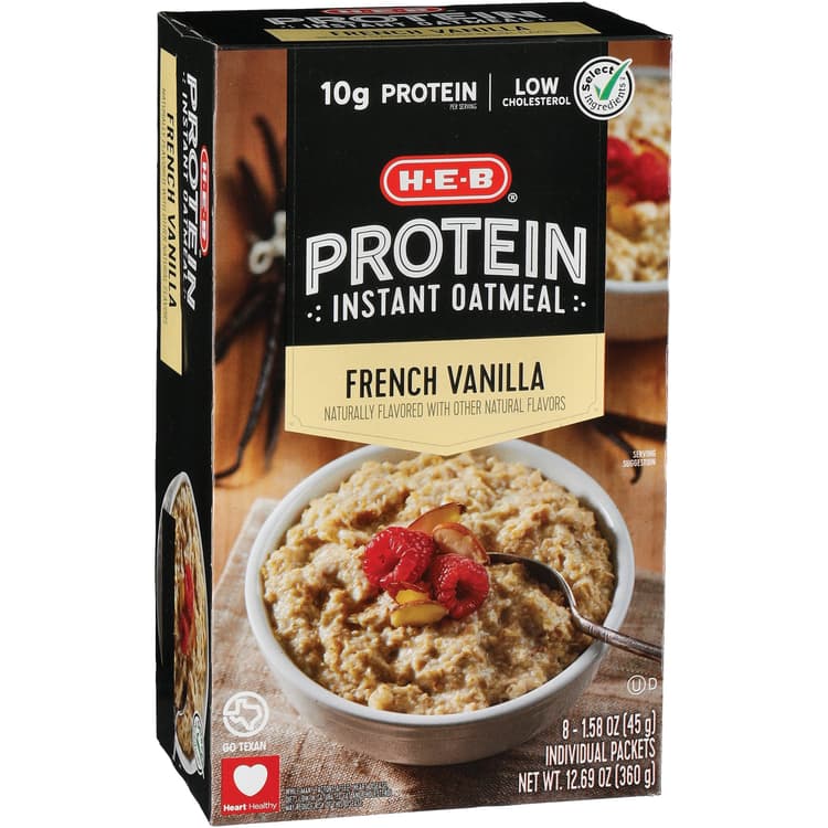 H-E-B Protein Instant Oatmeal - French Vanilla