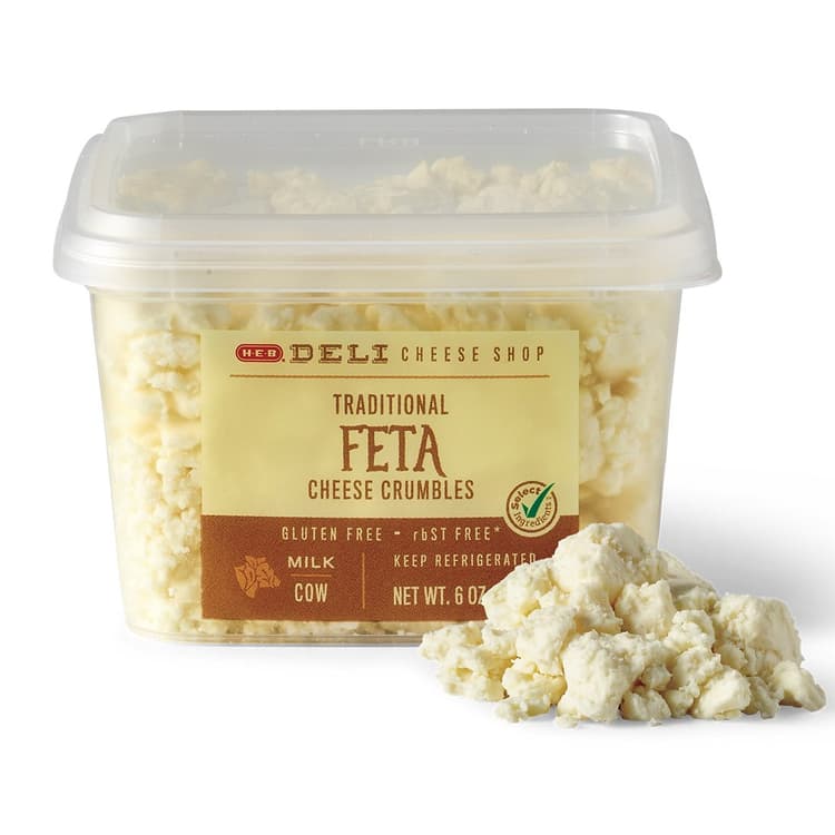 H-E-B Deli Feta Cheese Crumbles - Traditional