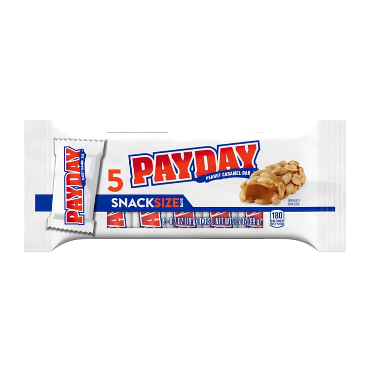 Payday Peanut And Caramel Snack Size Candy Bars