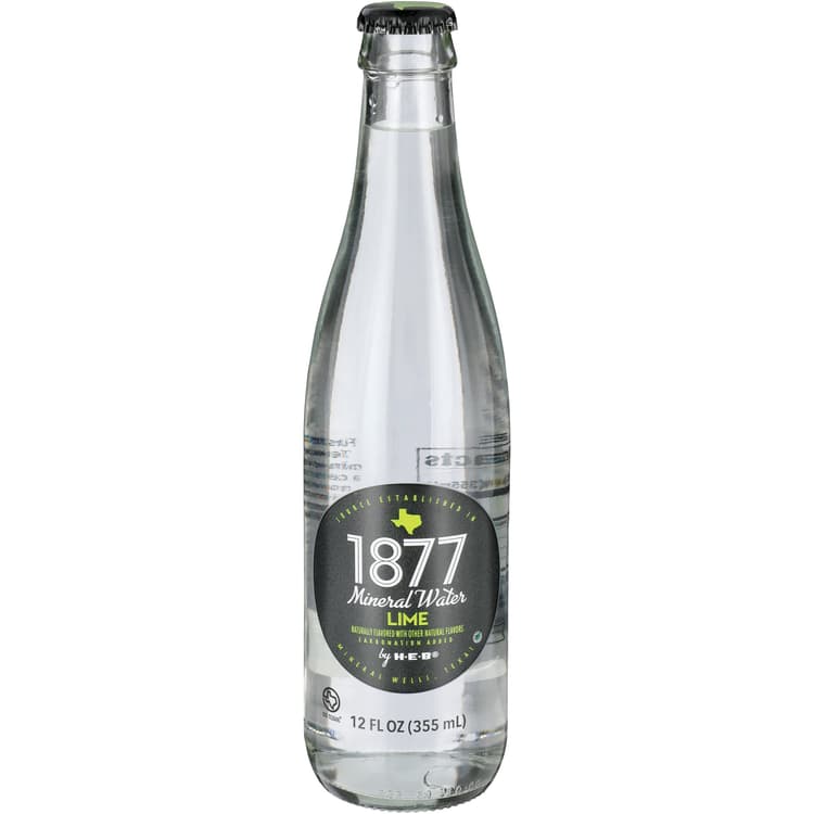 H-E-B 1877 Lime Sparkling Mineral Water
