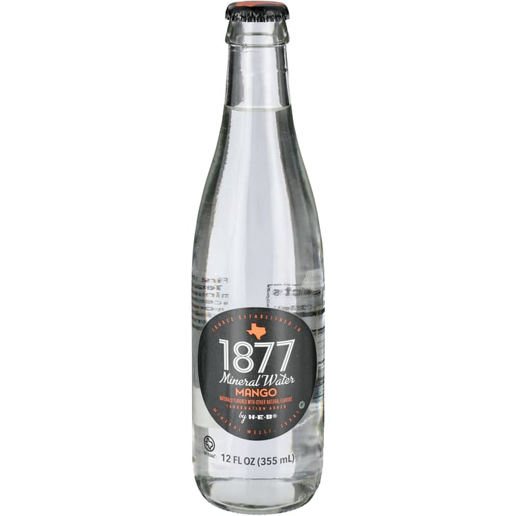 H-E-B 1877 Mango Sparkling Mineral Water