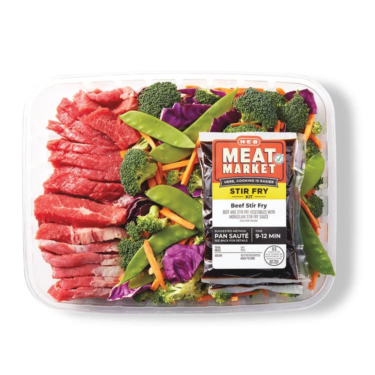 H-E-B Meat Market Stir Fry Kit - Mongolian Beef & Vegetables