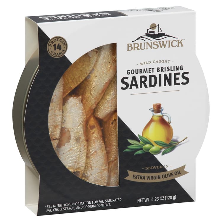 Brunswick Gourmet Brisling Sardines In Extra Virgin Olive Oil