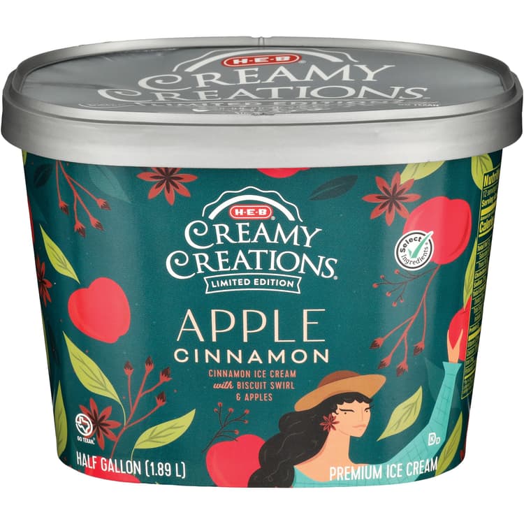 H-E-B Creamy Creations Cinnamon Apple Ice Cream