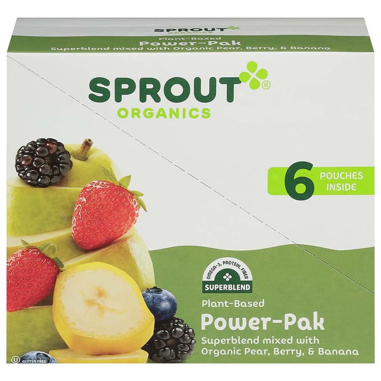 Sprout Organics Power-Pak Pouches - Pear Berry & Banana