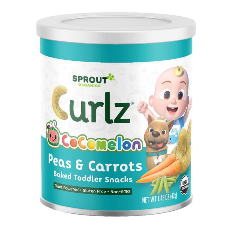 Sprout Organics Cocomelon Curlz - Peas & Carrots