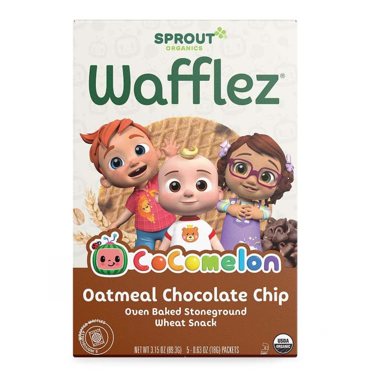 Sprout Wafflez Cocomelon Oatmeal Chocolate Chip Organic