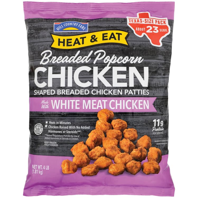 Hill Country Fare Heat & Eat  Breaded Popcorn Chicken - Texas-Size