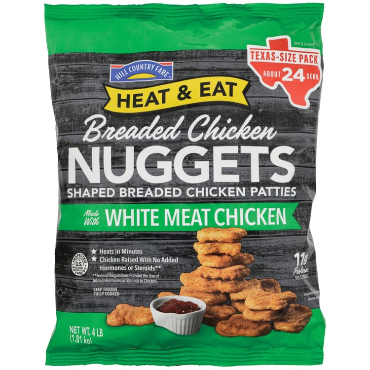 Hill Country Fare Heat & Eat  Breaded Chicken Nuggets - Texas-Size