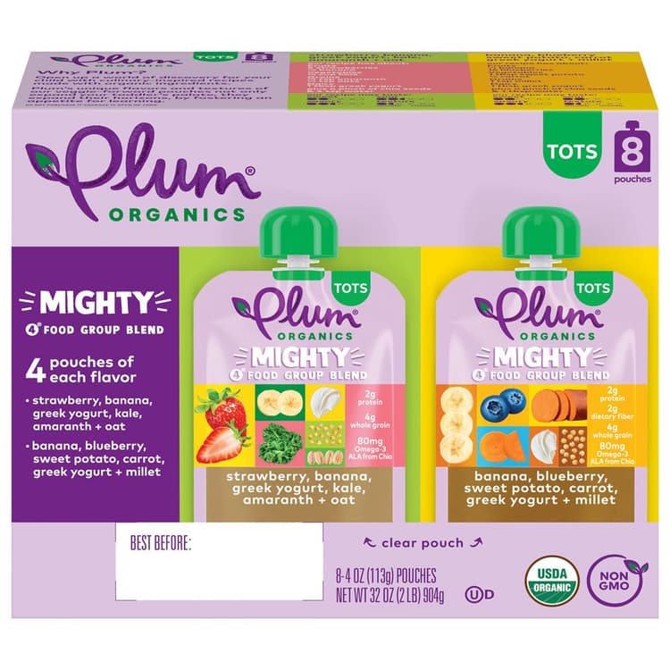 Plum Organics Mighty 4 Pouches - Variety