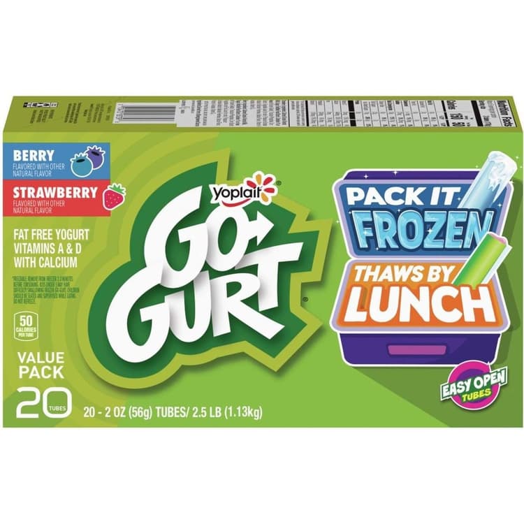 Yoplait Gogurt Berry Low-Fat Berry & Strawberry Yogurt Tubes