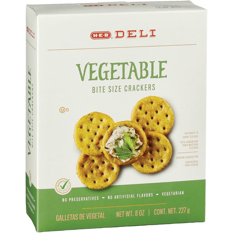 H-E-B Deli Vegetable Bite Size Crackers