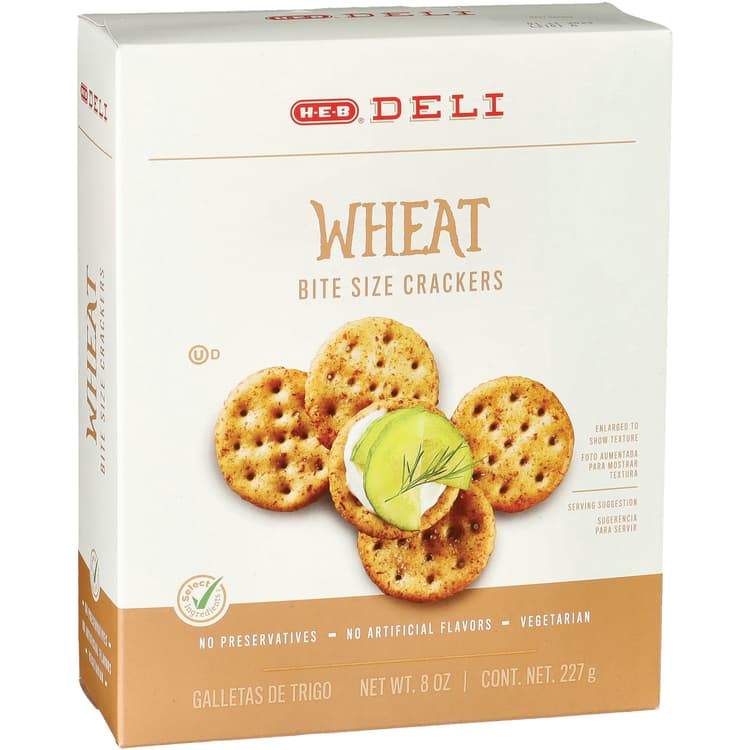 H‑E‑B Deli Bite Size Wheat Crackers