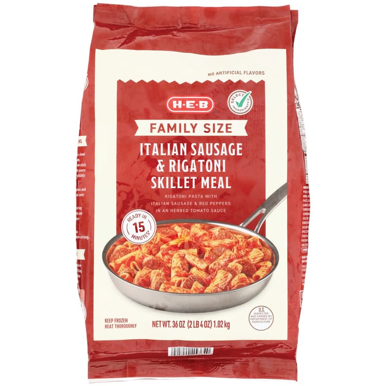 H-E-B Italian Sausage & Rigatoni Skillet Meal Family Size