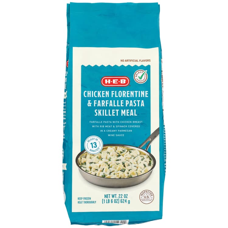 H-E-B Chicken Florentine & Farfalle Pasta Skillet Meal