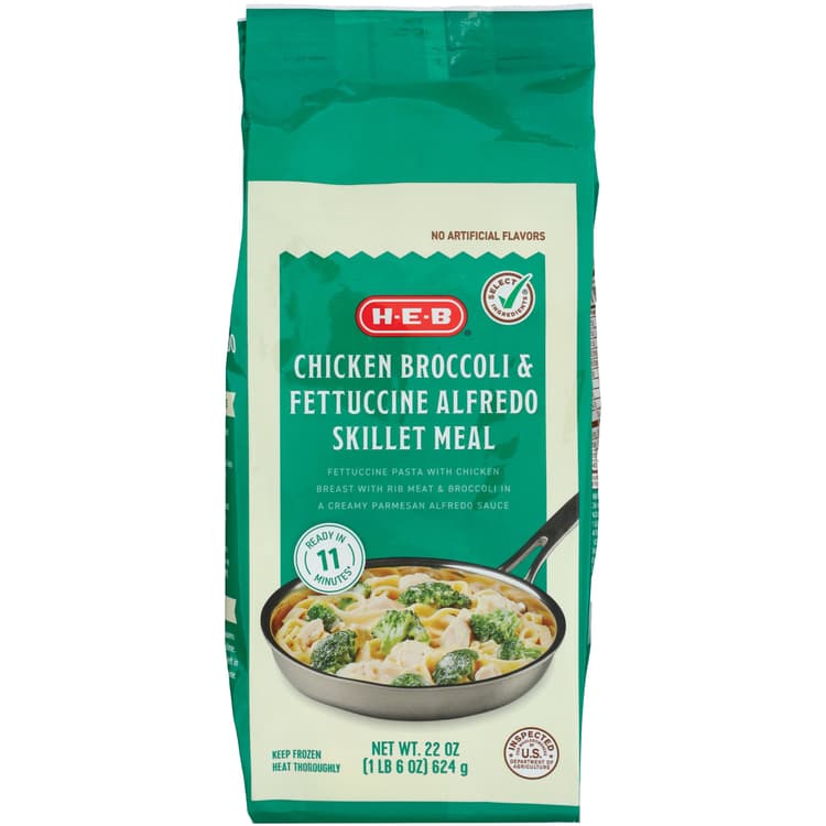 H-E-B  Skillet Meal - Chicken Broccoli & Fettuccine Alfredo