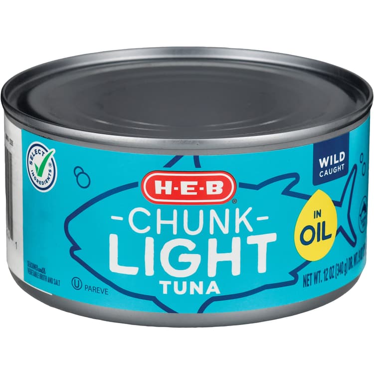 H-E-B Chunk Light Tuna In Oil