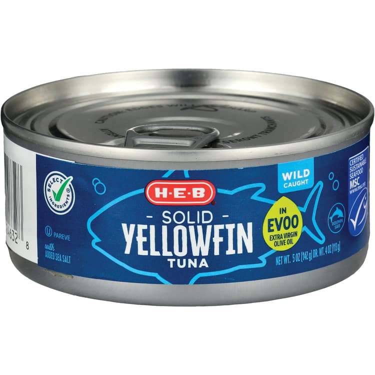 H-E-B Solid Yellowfin Tuna In Extra Virgin Olive Oil