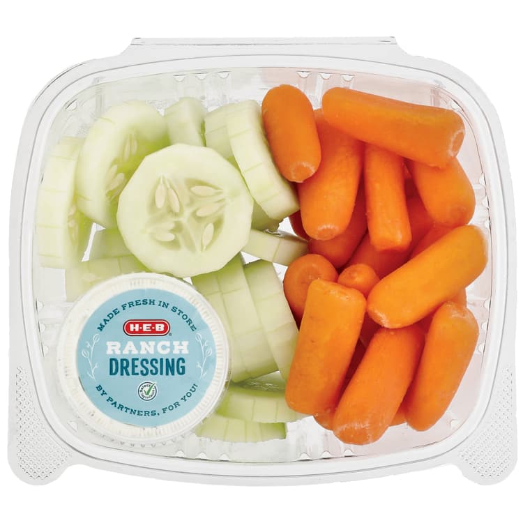 H-E-B Fresh Cucumbers, Carrots & Buttermilk Ranch - Small