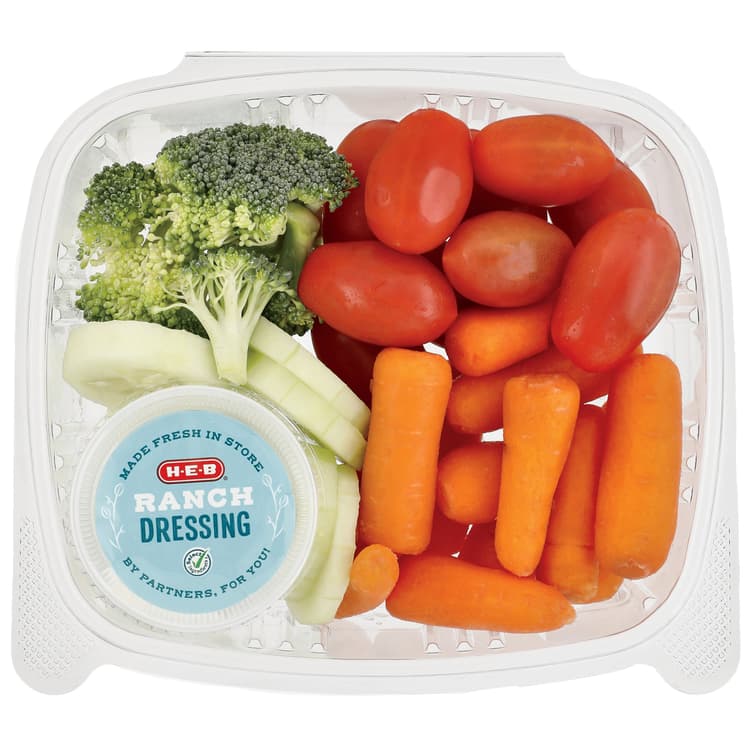 H-E-B Fresh Vegetable Medley With Buttermilk Ranch - Small