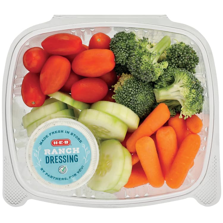 H-E-B Fresh Vegetable Medley With Buttermilk Ranch - Large