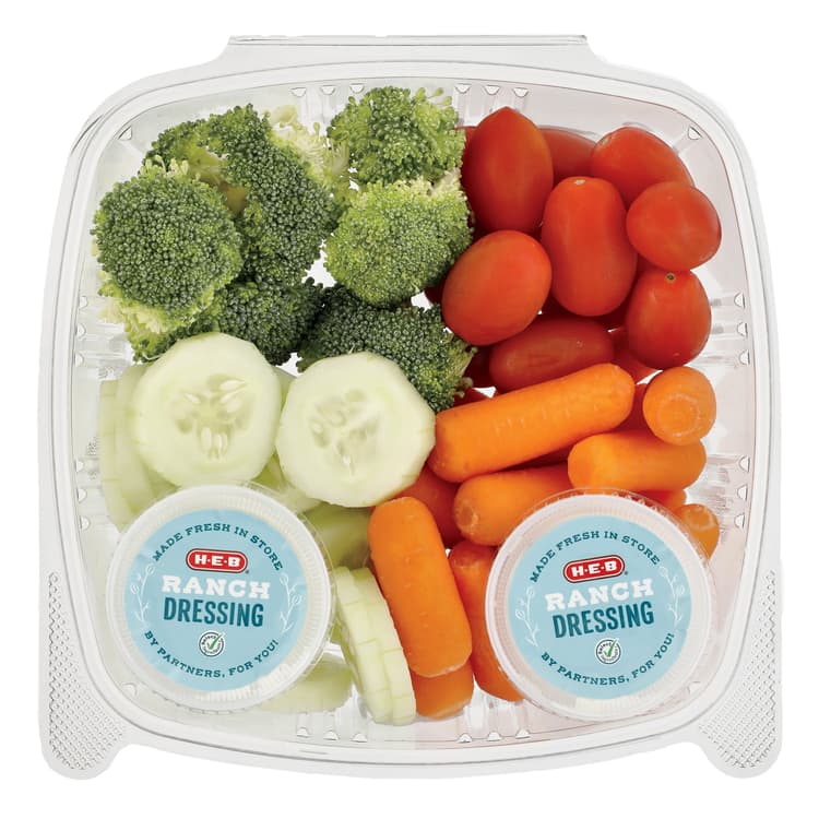 H-E-B Fresh Vegetable Medley With Buttermilk Ranch - Extra Large