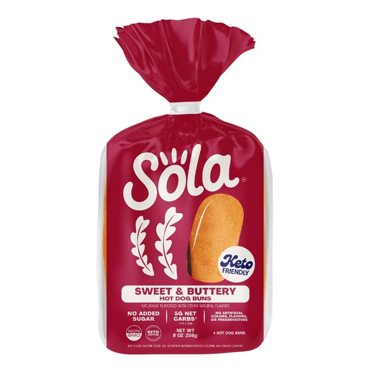 Sola Sweet & Buttery Hot Dog Buns