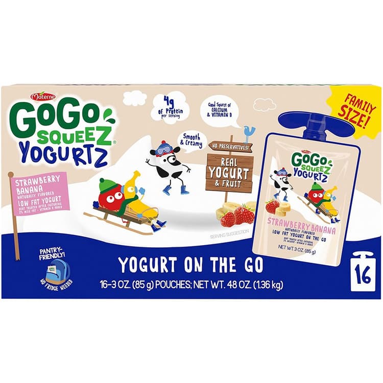 Gogo Squeez Yogurtz Strawberry Banana Yogurt On The Go