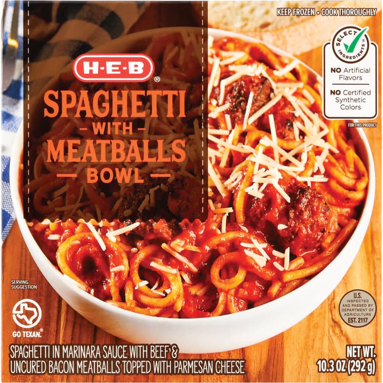 H-E-B Spaghetti & Meatballs Bowl