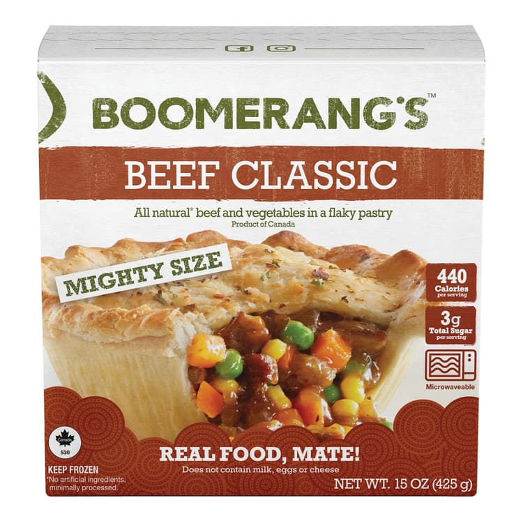 Boomerang'S Mighty Beef Classic Pie
