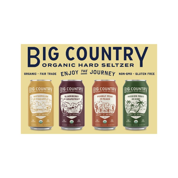 Big Country Organic Brewing Co. Organic Hard Seltzer Variety