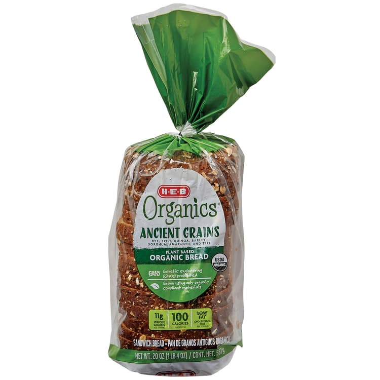 H-E-B Organics Ancient Grains Plant Based Organic Bread