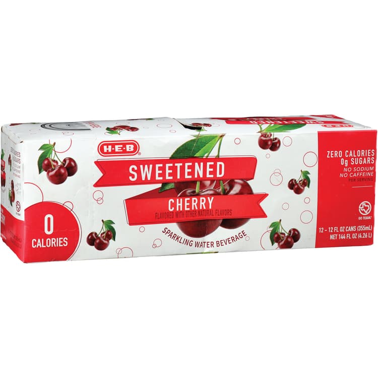 H-E-B Sweetened Cherry Sparkling Water
