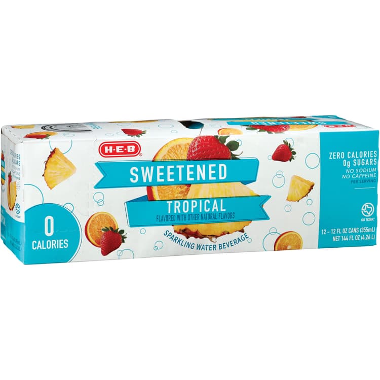 H-E-B Sweetened Tropical Sparkling Water