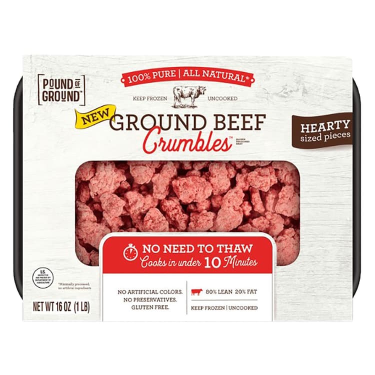 Pound Of Ground Beef Crumbles - Hearty Sized