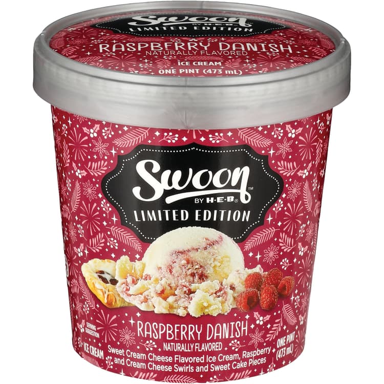 Swoon By H-E-B Raspberry Danish Ice Cream