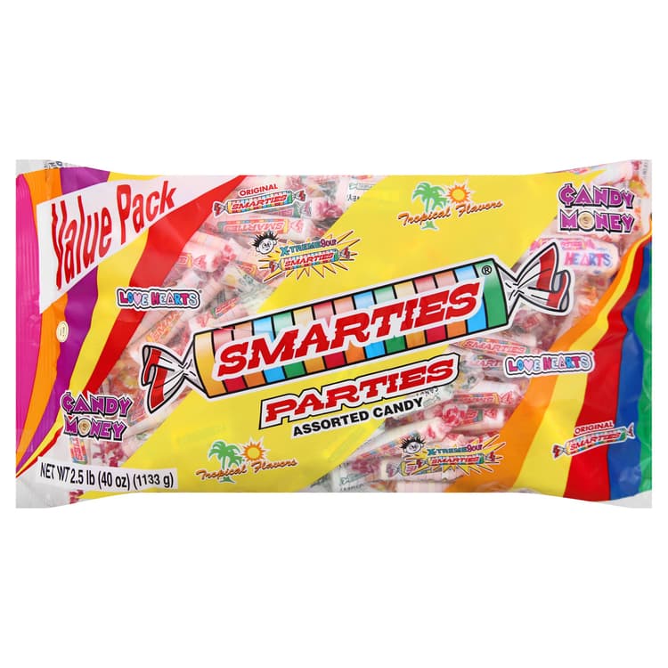 Smarties Tropical Flavor Parties Candy Rolls - Value