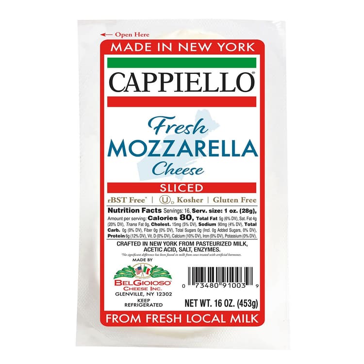 Cappiello Fresh Sliced Mozzarella