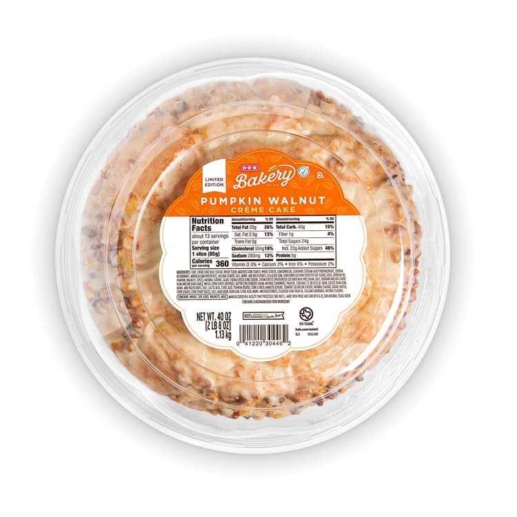 H-E-B Bakery Pumpkin Walnut Creme Cake