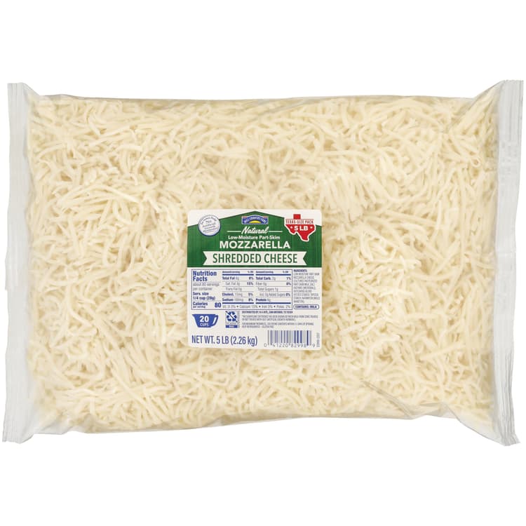 Hill Country Fare Low Moisture Part-Skim Mozzarella Shredded Cheese - Texas-Size