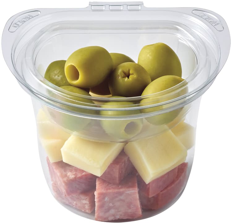 Meal Simple By H-E-B Snack Cup - Olives, Mozzarella & Salami