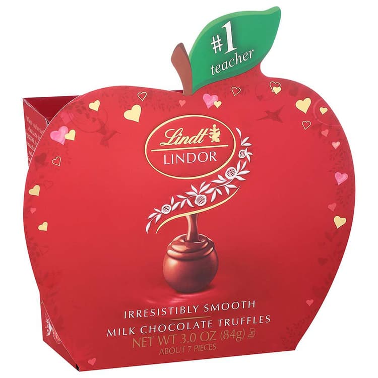 Lindt Lindor Milk Chocolate Truffles Teacher Valentine'S Apple Gift