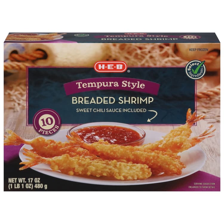 H-E-B  Tempura-Style Breaded Shrimp With Sweet Chili Sauce