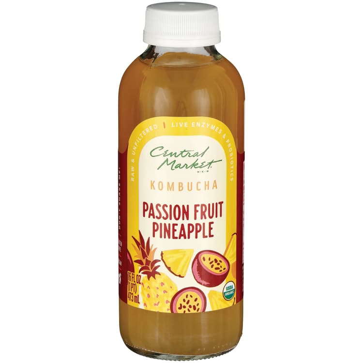Central Market Organic Kombucha - Passion Fruit Pineapple