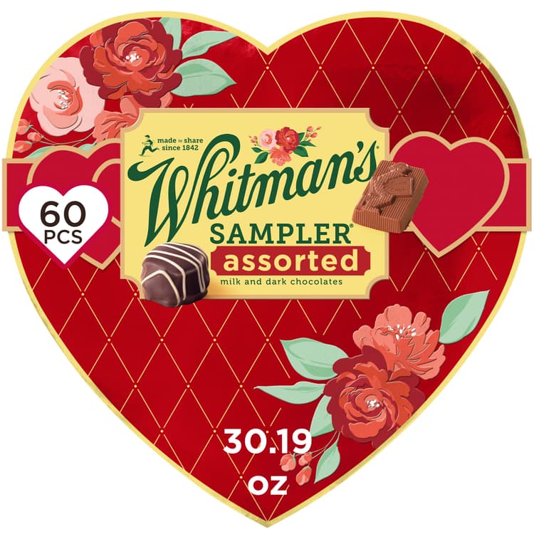 Whitman'S Sampler Assorted Chocolates Valentine'S Heart Gift