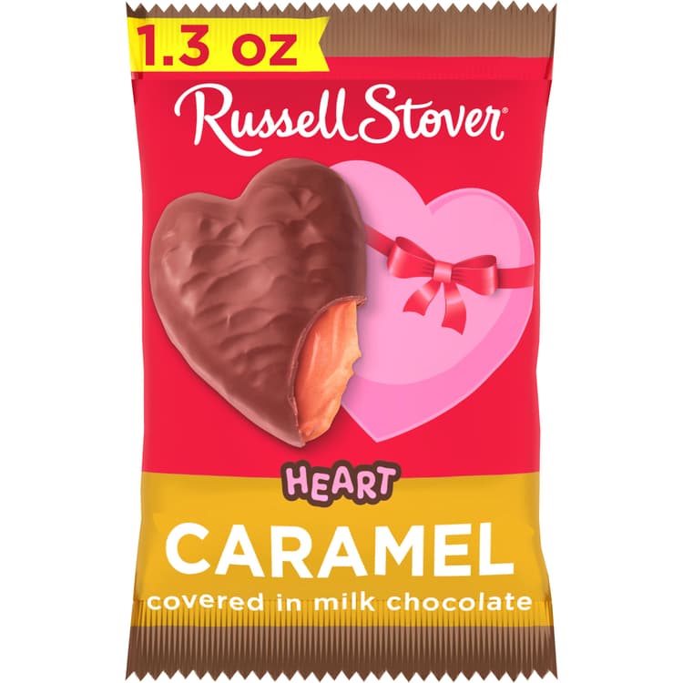 Russell Stover Milk Chocolate Caramel Heart Valentine'S Candy