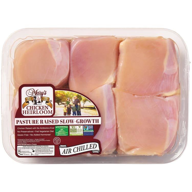 Cooks Venture Pasture Raised Heirloom Boneless Skinless Chicken Thighs