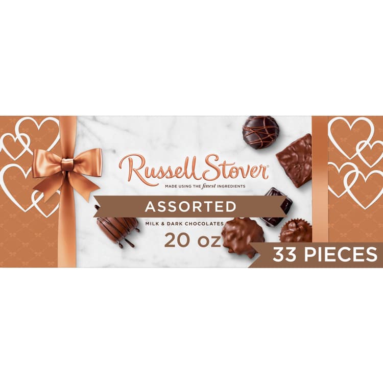 Russell Stover Assorted Milk & Dark Chocolates Valentine'S Gift