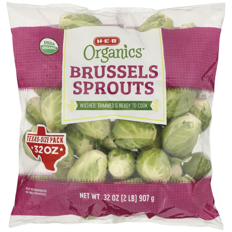 H-E-B Organics Fresh Brussels Sprouts - Texas-Size